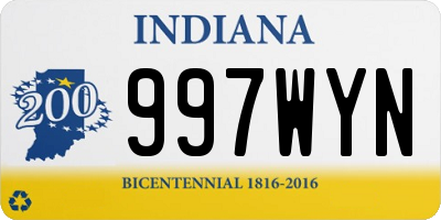 IN license plate 997WYN