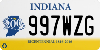 IN license plate 997WZG