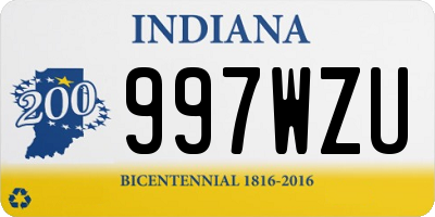 IN license plate 997WZU