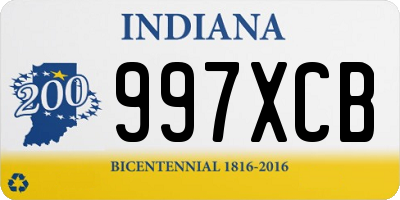 IN license plate 997XCB