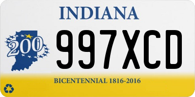 IN license plate 997XCD