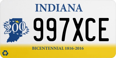 IN license plate 997XCE