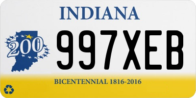 IN license plate 997XEB