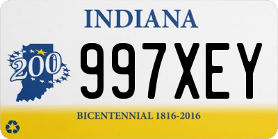 IN license plate 997XEY