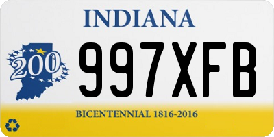 IN license plate 997XFB