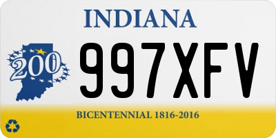 IN license plate 997XFV