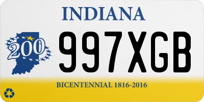 IN license plate 997XGB