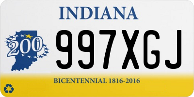 IN license plate 997XGJ