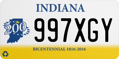 IN license plate 997XGY