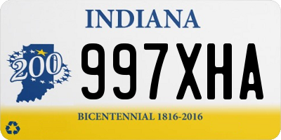 IN license plate 997XHA