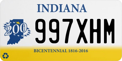 IN license plate 997XHM