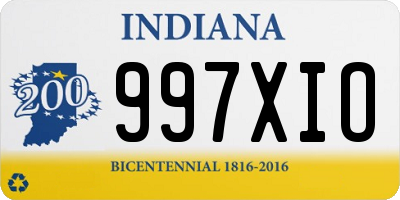 IN license plate 997XIO