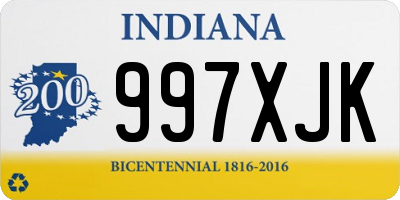 IN license plate 997XJK