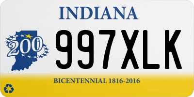 IN license plate 997XLK