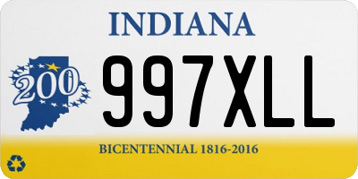 IN license plate 997XLL