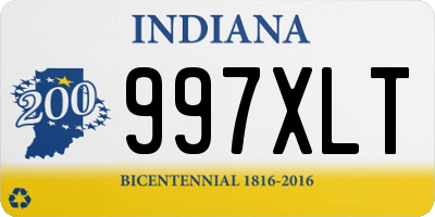 IN license plate 997XLT