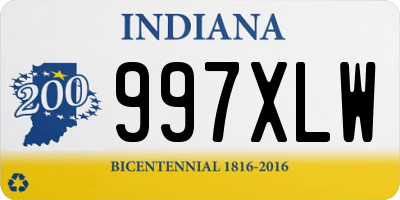 IN license plate 997XLW