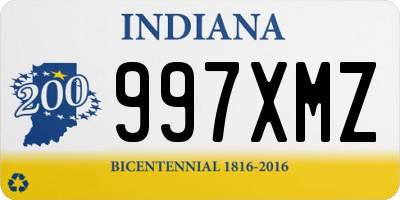 IN license plate 997XMZ