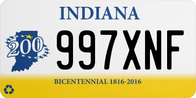 IN license plate 997XNF