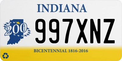 IN license plate 997XNZ