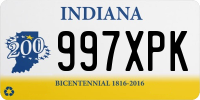 IN license plate 997XPK