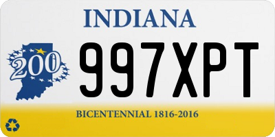 IN license plate 997XPT