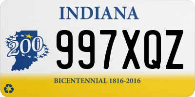 IN license plate 997XQZ