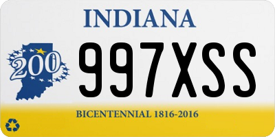 IN license plate 997XSS