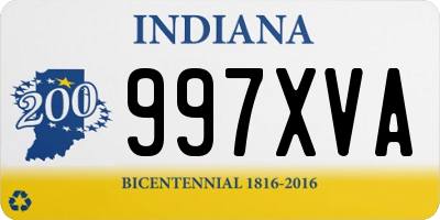 IN license plate 997XVA