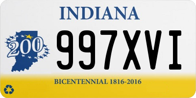 IN license plate 997XVI