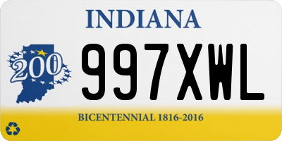 IN license plate 997XWL