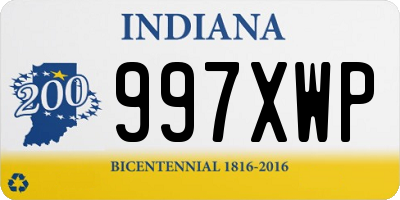 IN license plate 997XWP