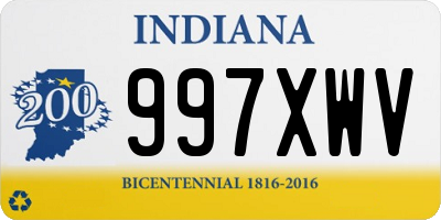 IN license plate 997XWV