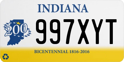 IN license plate 997XYT