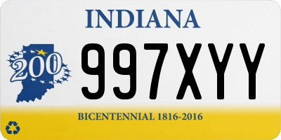 IN license plate 997XYY