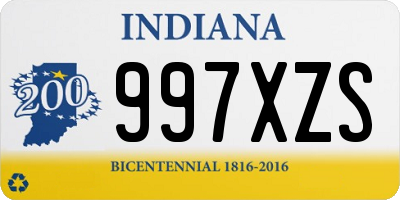 IN license plate 997XZS