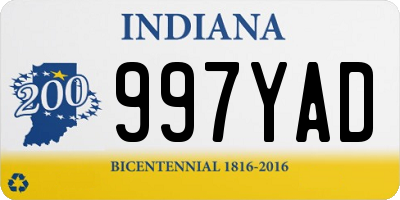 IN license plate 997YAD