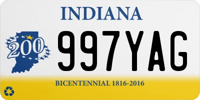 IN license plate 997YAG