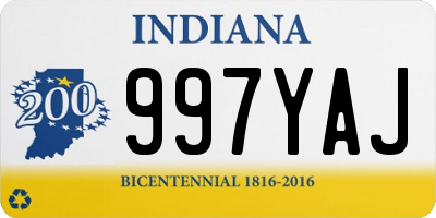 IN license plate 997YAJ