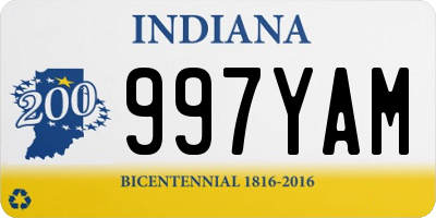 IN license plate 997YAM