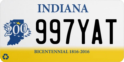 IN license plate 997YAT