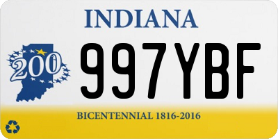 IN license plate 997YBF