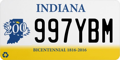 IN license plate 997YBM