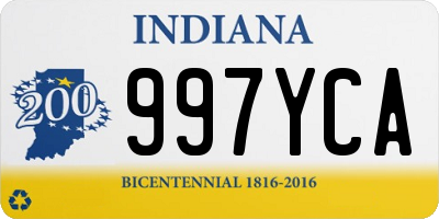 IN license plate 997YCA