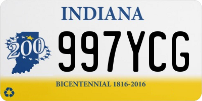 IN license plate 997YCG