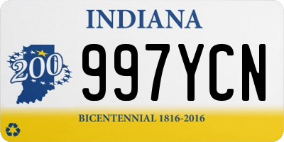 IN license plate 997YCN