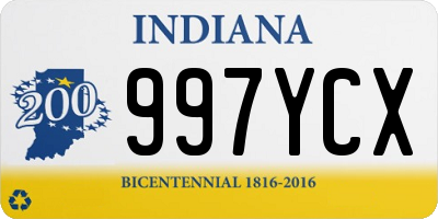 IN license plate 997YCX