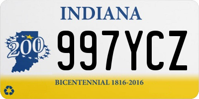 IN license plate 997YCZ