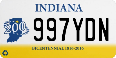 IN license plate 997YDN