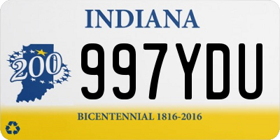 IN license plate 997YDU